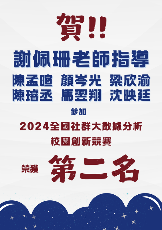 恭賀同學競賽獲獎_